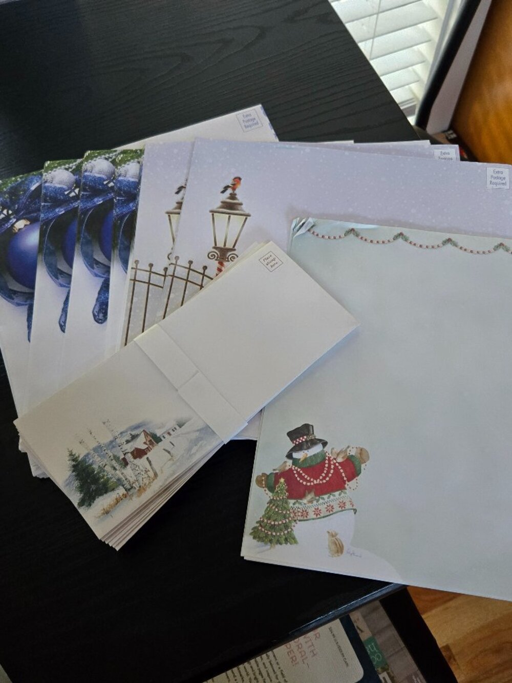 Large lot of Xmas themed large mailing envelopes and paper